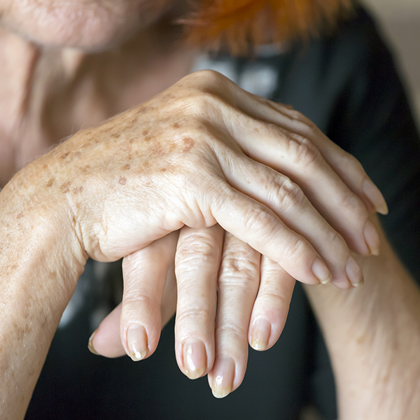 mature woman's hands