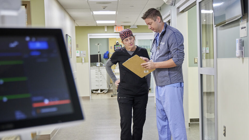 two doctors in emergency unit