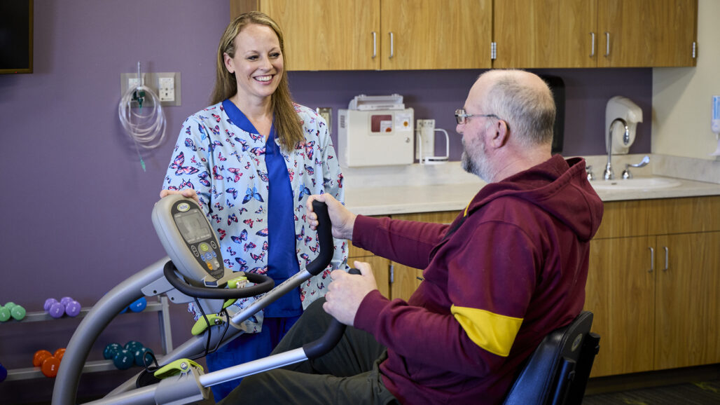 man in physical therapy