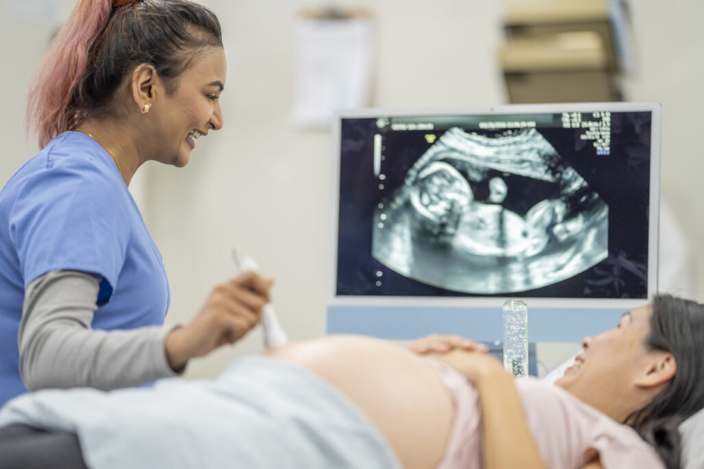 Pregnant Woman getting Ultrasound