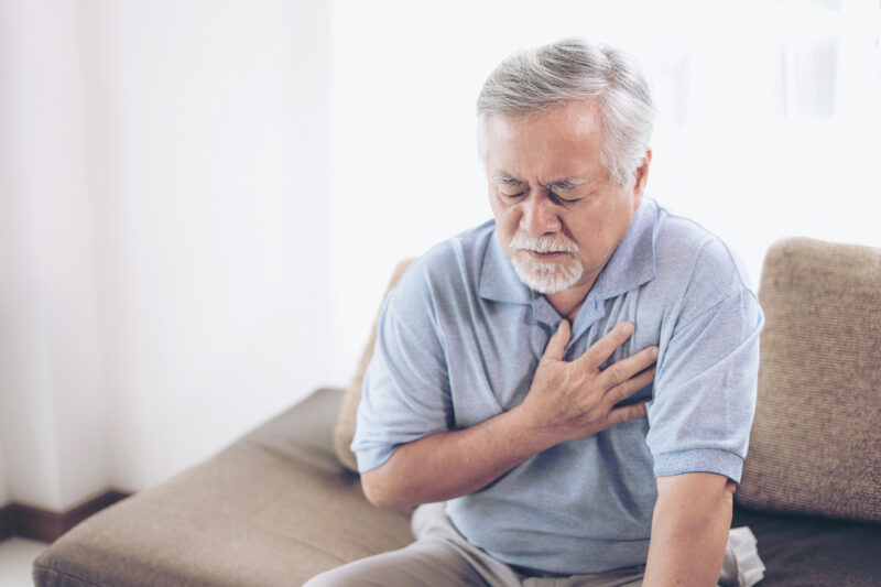 Mature man with chest pain
